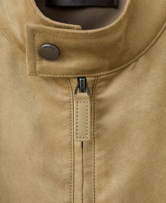 Men's Suede-Effect Biker Jacket