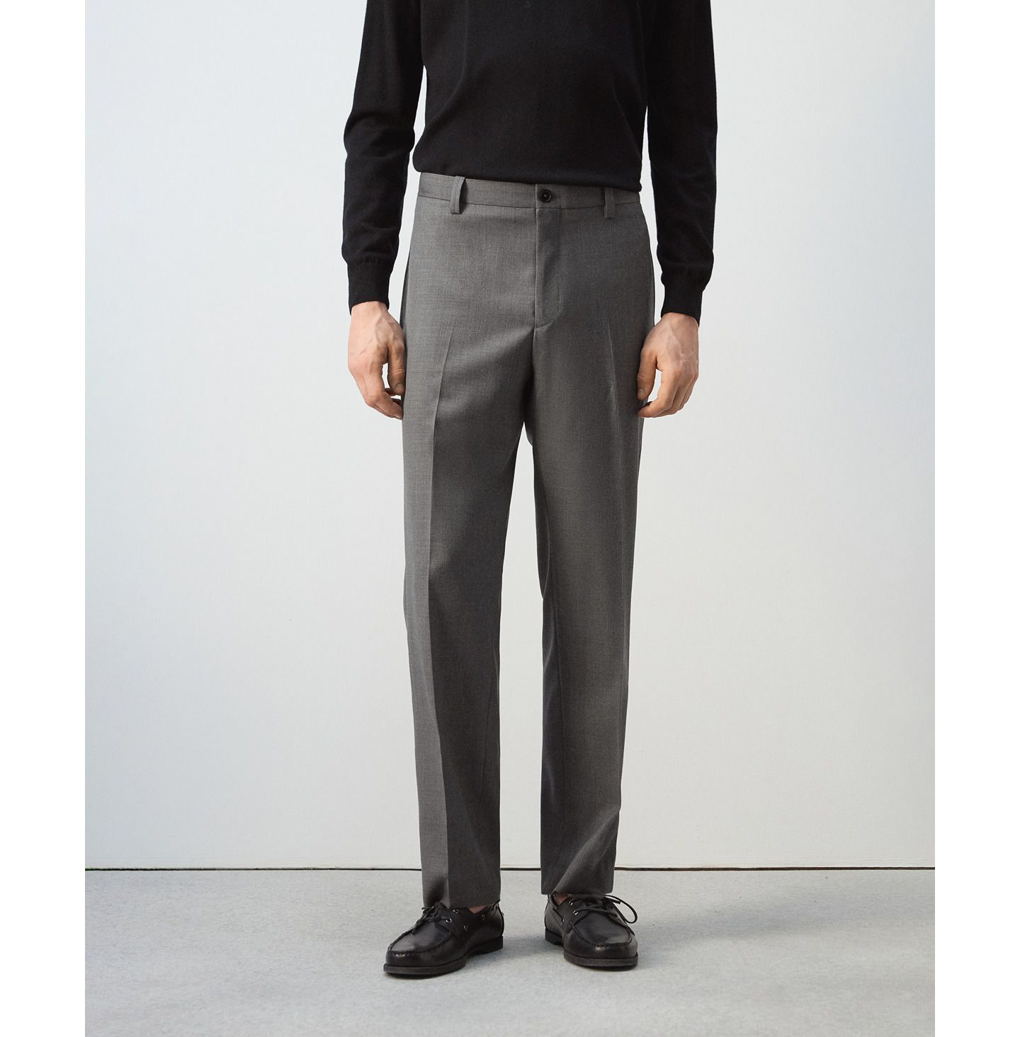 Мужские брюки MANGO Ricardo Regular Fit Suit, цвет: Серый — фото 1