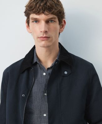 Men's Corduroy Collar Water-Repellent Jacket