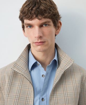Men's Prince of Wales Check Zip-Up Jacket