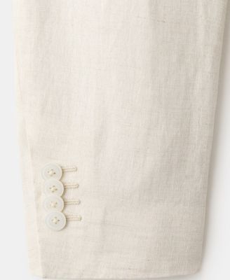 Men's Amalfi Linen Slim-Fit Double-Breasted Suit Blazer