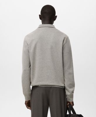 Men's Regular-Fit Zipper-Neck Sweatshirt