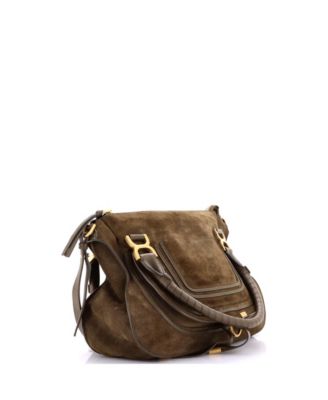 Medium Marcie Shoulder Bag Suede