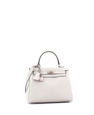 Kelly 25 Handbag Grey Togo with Palladium Hardware