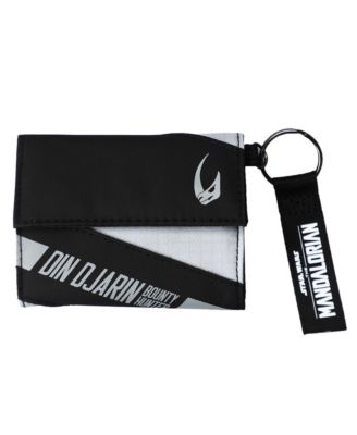 Men's Din Djarin The Mandalorian Tri-fold Wallet with Keychain Clip