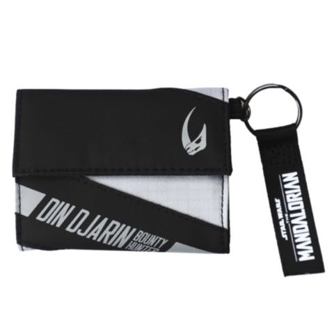 Мужской кошелёк Star Wars: The Mandalorian Din Djarin The Mandalorian Tri-fold Wallet with Keychain Clip, цвет: Чёрный