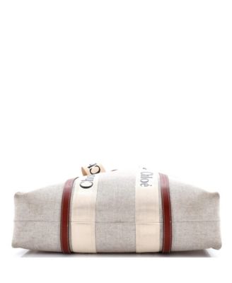 Large Woody Tote Canvas with Leather