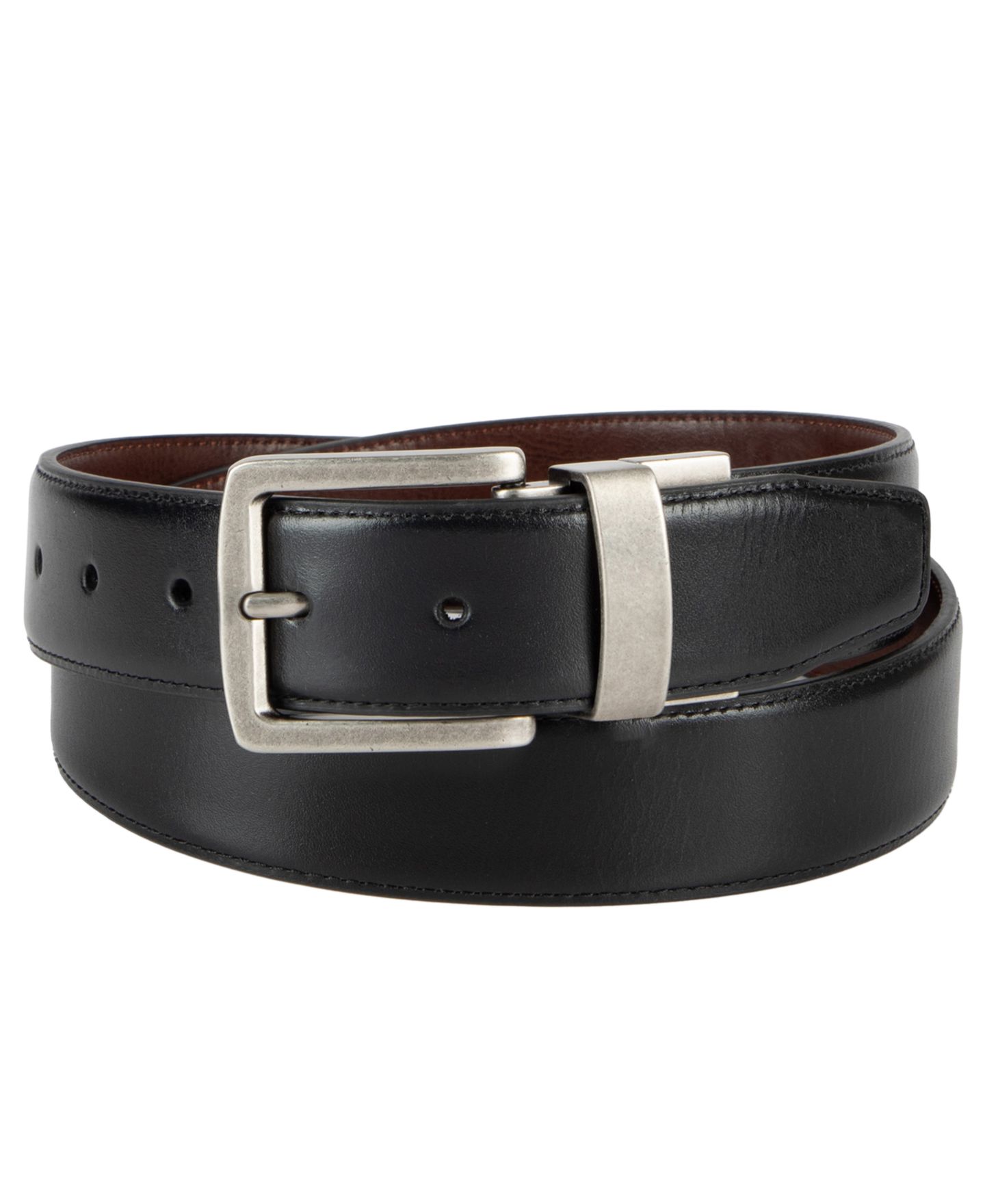 Мужской ремень Tommy Bahama Two-In-One Reversible Dress Belt, цвет: Чёрный / Коричневый — фото 1