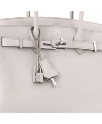 Birkin 30 Handbag Light Swift with Palladium Hardware
