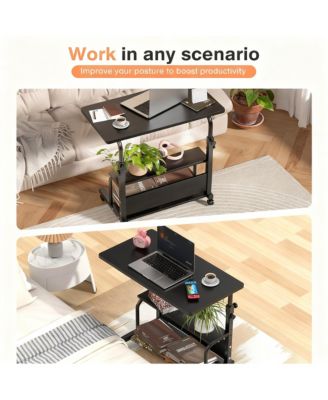 Adjustable Laptop Desk for Home Office, Bedroom, or Small Spaces - Portable, Multi-functional