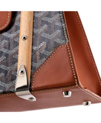 PM Saigon Top Handle Bag Coated Canvas with Leather