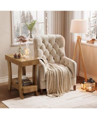 2-Tier Rectangular End Table Set of 2, Narrow Side Table, Small Night Stand for Bedroom, Living Room, Small Spaces