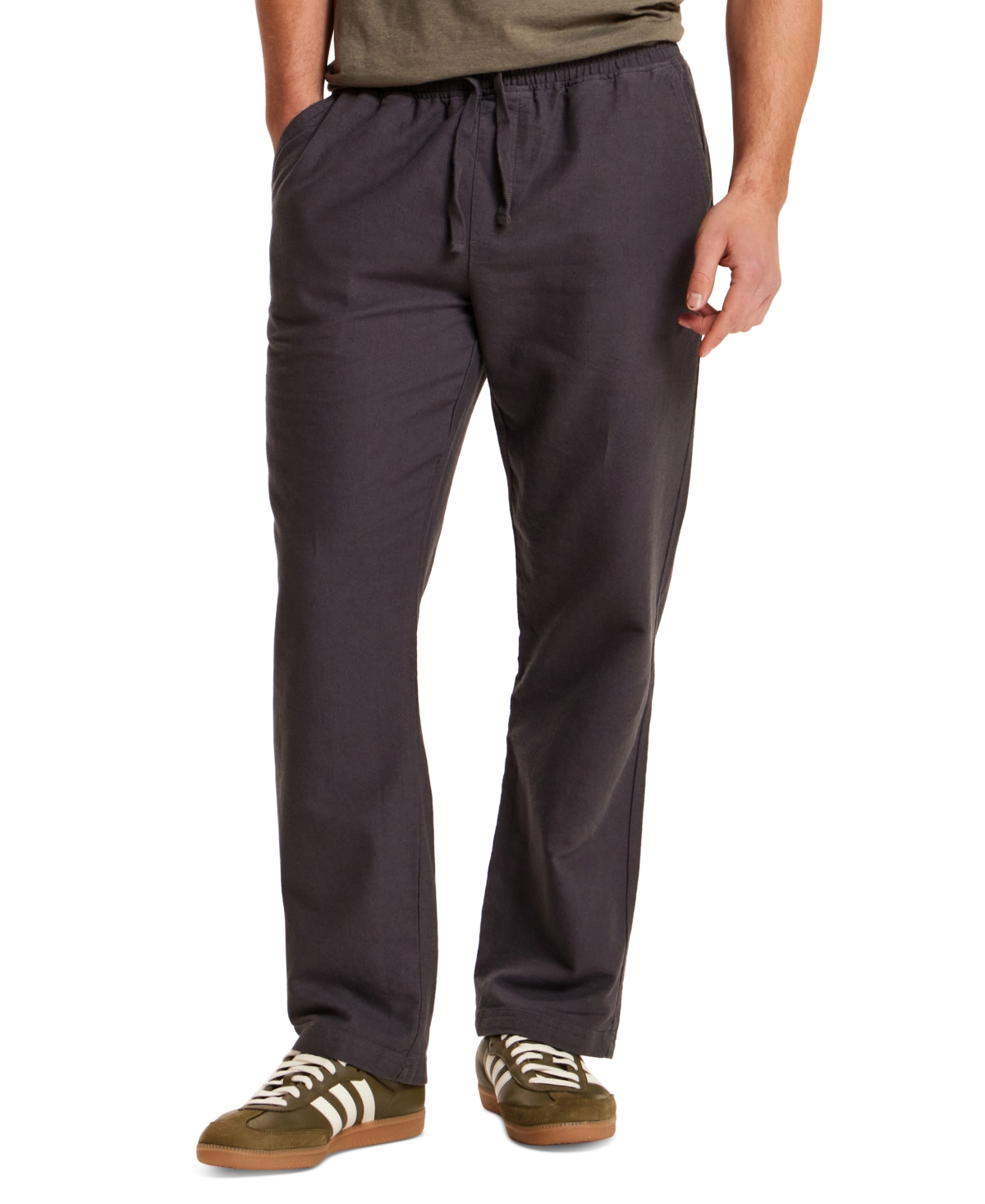 Weatherproof Vintage Men's Regular-Fit Linen Blend Drawstring Pants
