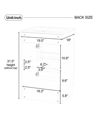20'' Bathroom Vanity with Sink, Painted MDF Cabinet, Soft Close Door, Adjustable Shelf & Organizer for Small Spaces