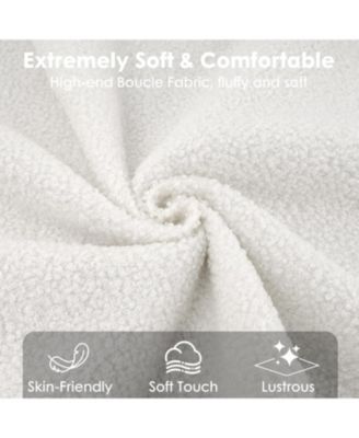  Bed Frame with Upholstered Headboard, Soft Low Profile Sturdy Platform Bed with Rounded Corners Design, Heavy Duty, Wooden Slats