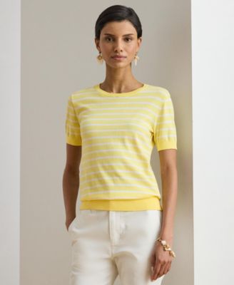 Women's Short-Sleeve Ribbed Sweater