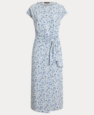 Women's Floral Boat Neck Dress