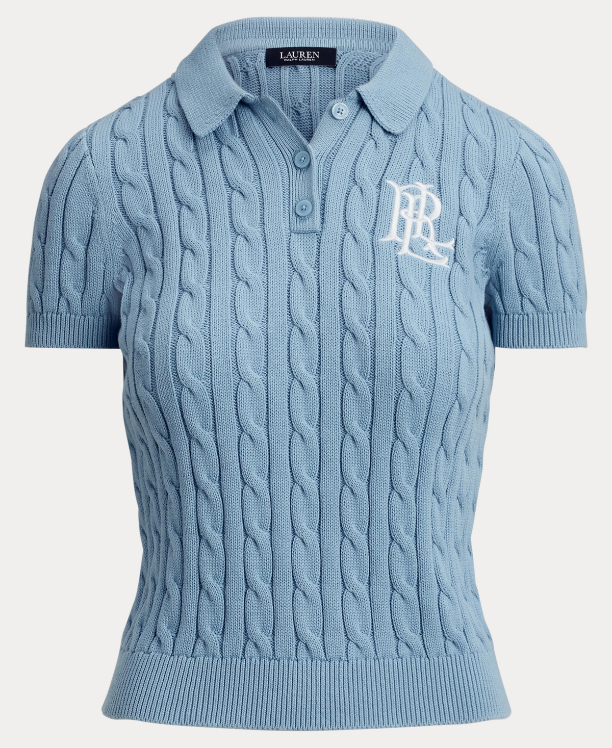 Lauren Ralph Women's Cable-Knit Polo Shirt
