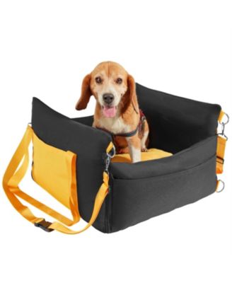 Dog Booster Car Seat for Small Dogs, Elevated Pet Car Seat with Secure Design for up to 25 lbs - Black