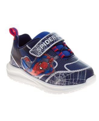 Big Boys Marvel Light Up Sneakers Flashing Lights Superhero Design Action Ready Easy On/Off
