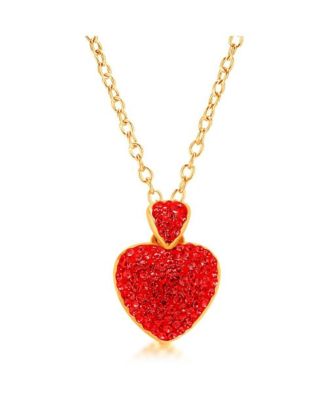Girls 18K Gold Plated Hypoallergenic Heart Pendant Necklace