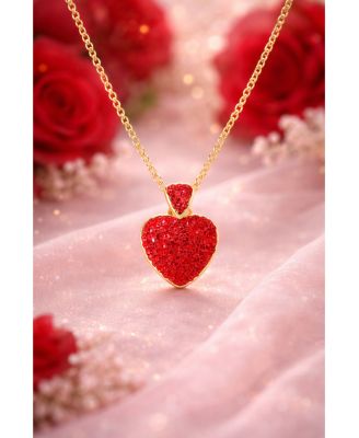 Girls 18K Gold Plated Hypoallergenic Heart Pendant Necklace