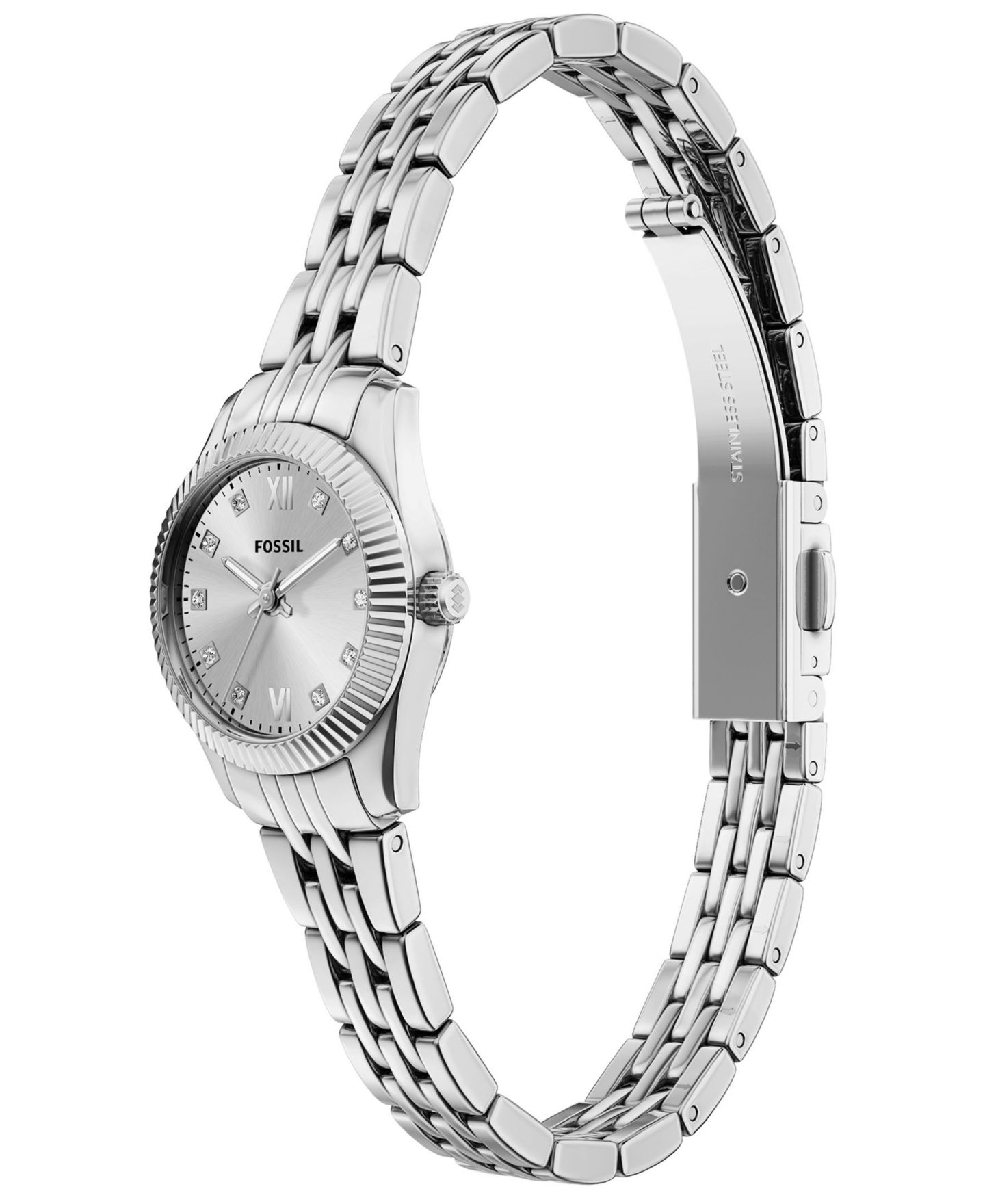 Женские часы Fossil Scarlette Mini Three-Hand Stainless Steel Watch, 20mm — фото 4