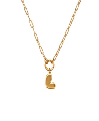 Oak & Luna Bubble Up Initial Necklace - Letter l