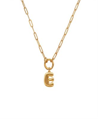 Oak & Luna Bubble Up Initial Necklace - Letter e