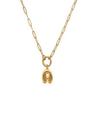 Oak & Luna Bubble Up Initial Necklace - Letter a
