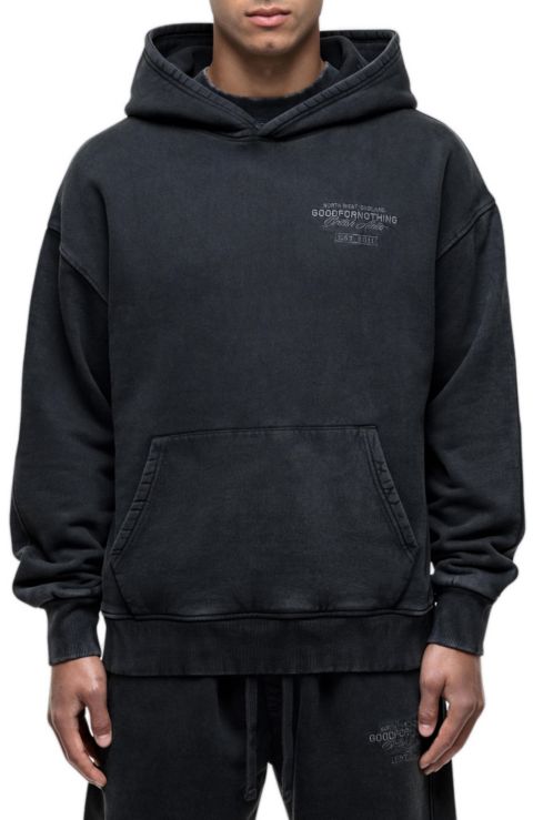 Мужское худи Good For Nothing Vintage Washed Black Atelier, цвет: Чёрный