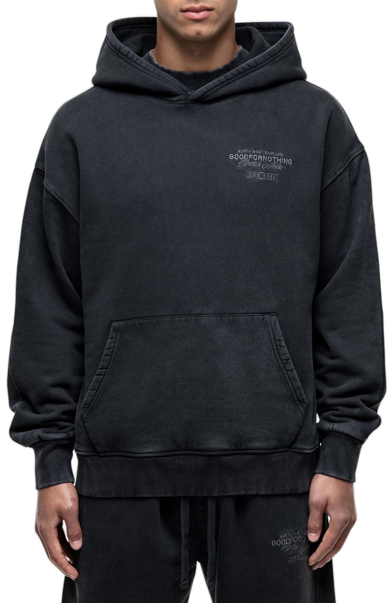 Men's Vintage Washed Black Atelier Hoodie