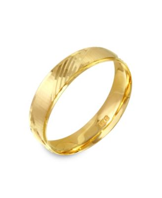 Diagonal Textured Wedding Band in 14k Gold