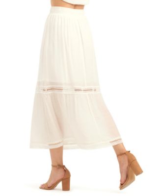 Women's Gauzy Textured Pull-On Maxi Skirt