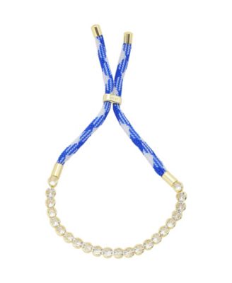 Cubic Zirconia and Cord Tennis Bolo Bracelet