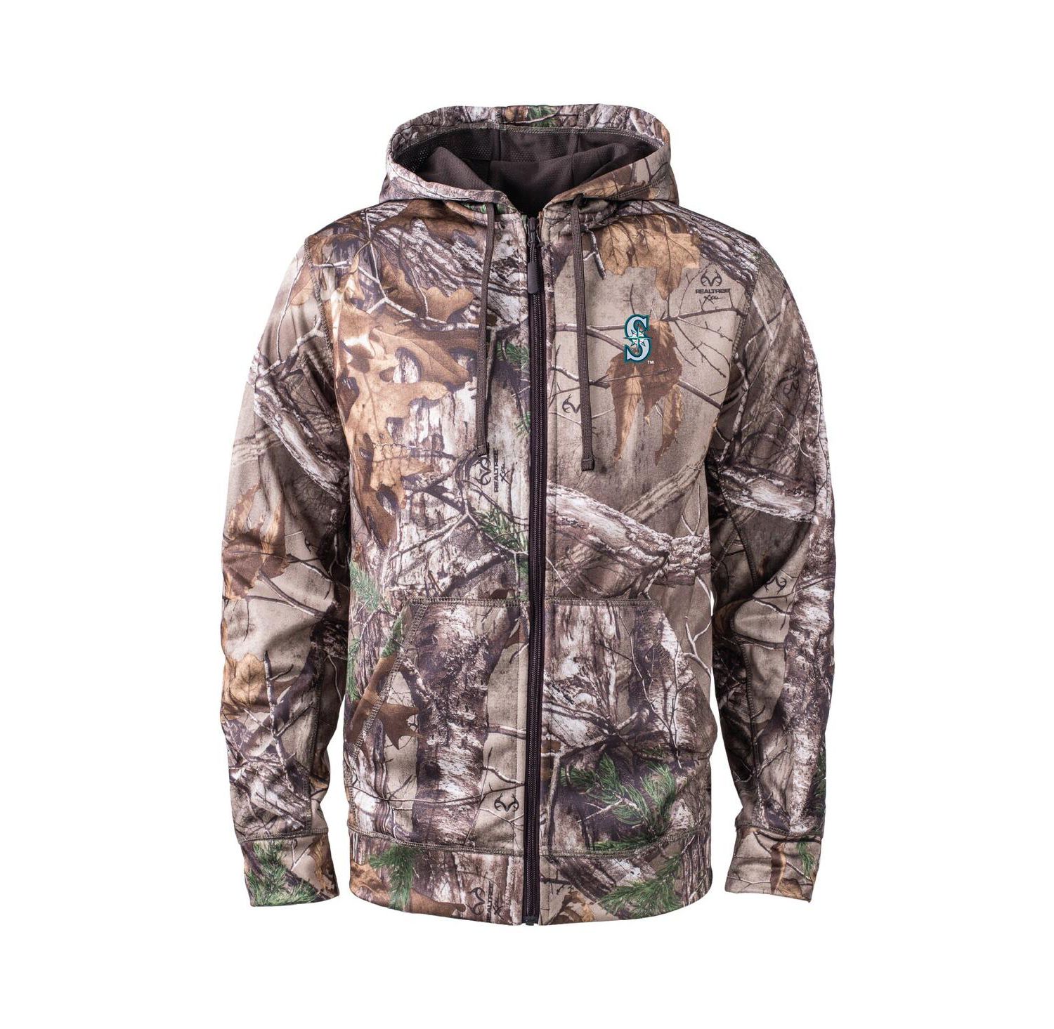 Men's Camo Seattle Mariners Trophy Realtree Full-Zip Hoodie