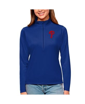 Women's Royal Philadelphia Phillies Tribute Quarter-Zip Pullover Top