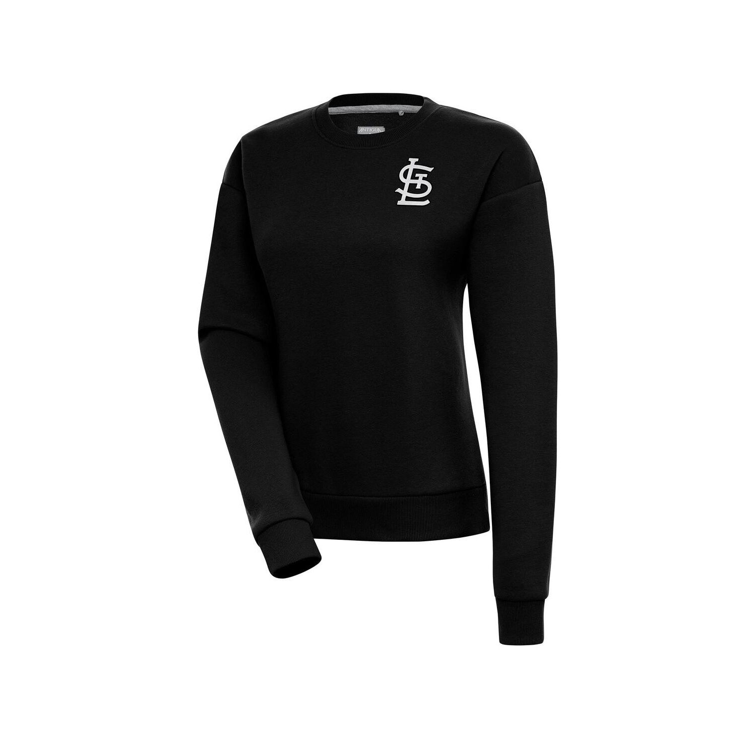 Women's Black St. Louis Cardinals Brushed Metallic Victory Pullover Sweatshirt