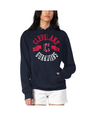 Women's Navy Cleveland Guardians City Graphic Pullover Hoodie