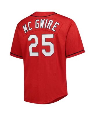 Men's Mark McGwire Red St. Louis Cardinals Big & Tall Cooperstown Mesh Batting Practice Jersey