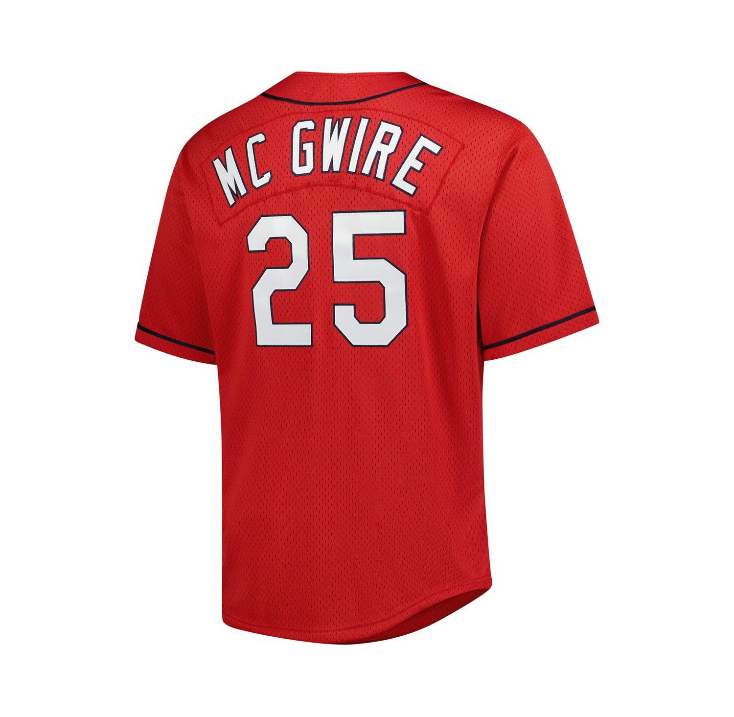Men's Mark McGwire Red St. Louis Cardinals Big & Tall Cooperstown Mesh Batting Practice Jersey