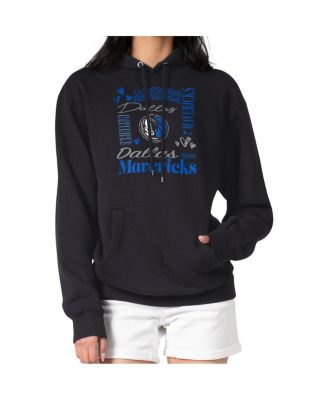 Women's Black Dallas Mavericks Team Collage Graphic Fleece Pullover Hoodie