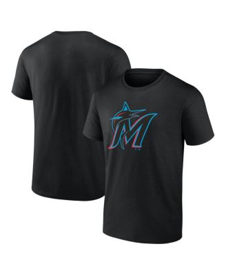 Men's Black Miami Marlins Logo T-Shirt