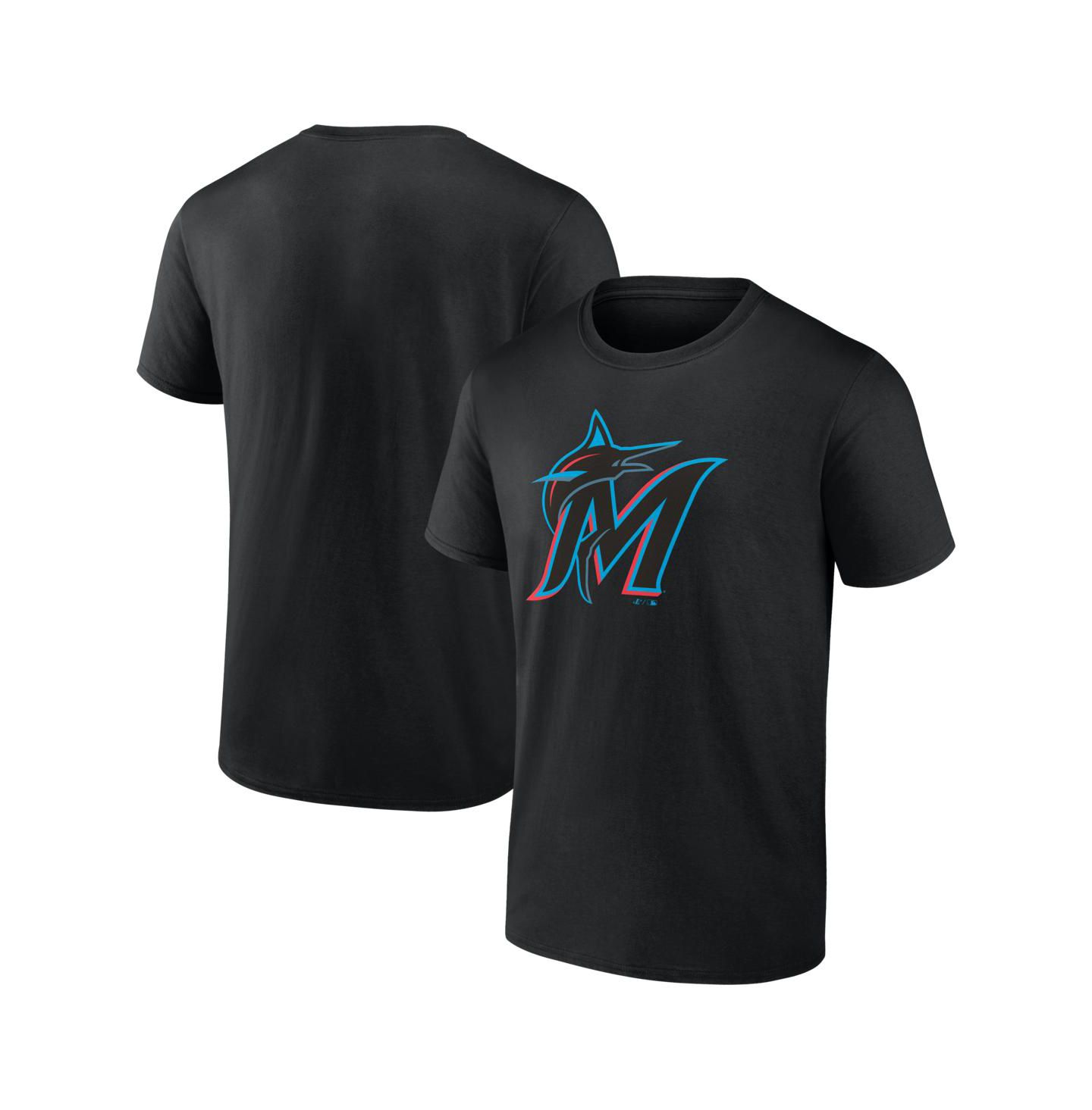 Мужская футболка Logo Athletic Black Miami Marlins Logo — фото 1