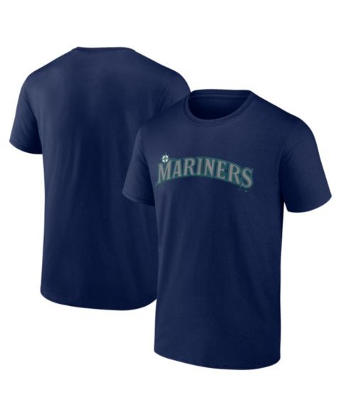 Мужская футболка Logo Athletic Navy Seattle Mariners Wordmark