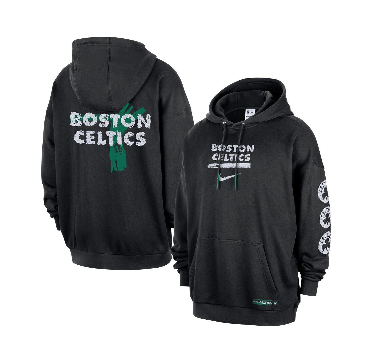 Men's Black Boston Celtics Courtside Club Premium Hoodie