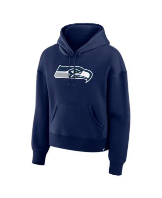 Women's College Navy Seattle Seahawks Relaxed High Hip Essential Legacy Hoodie