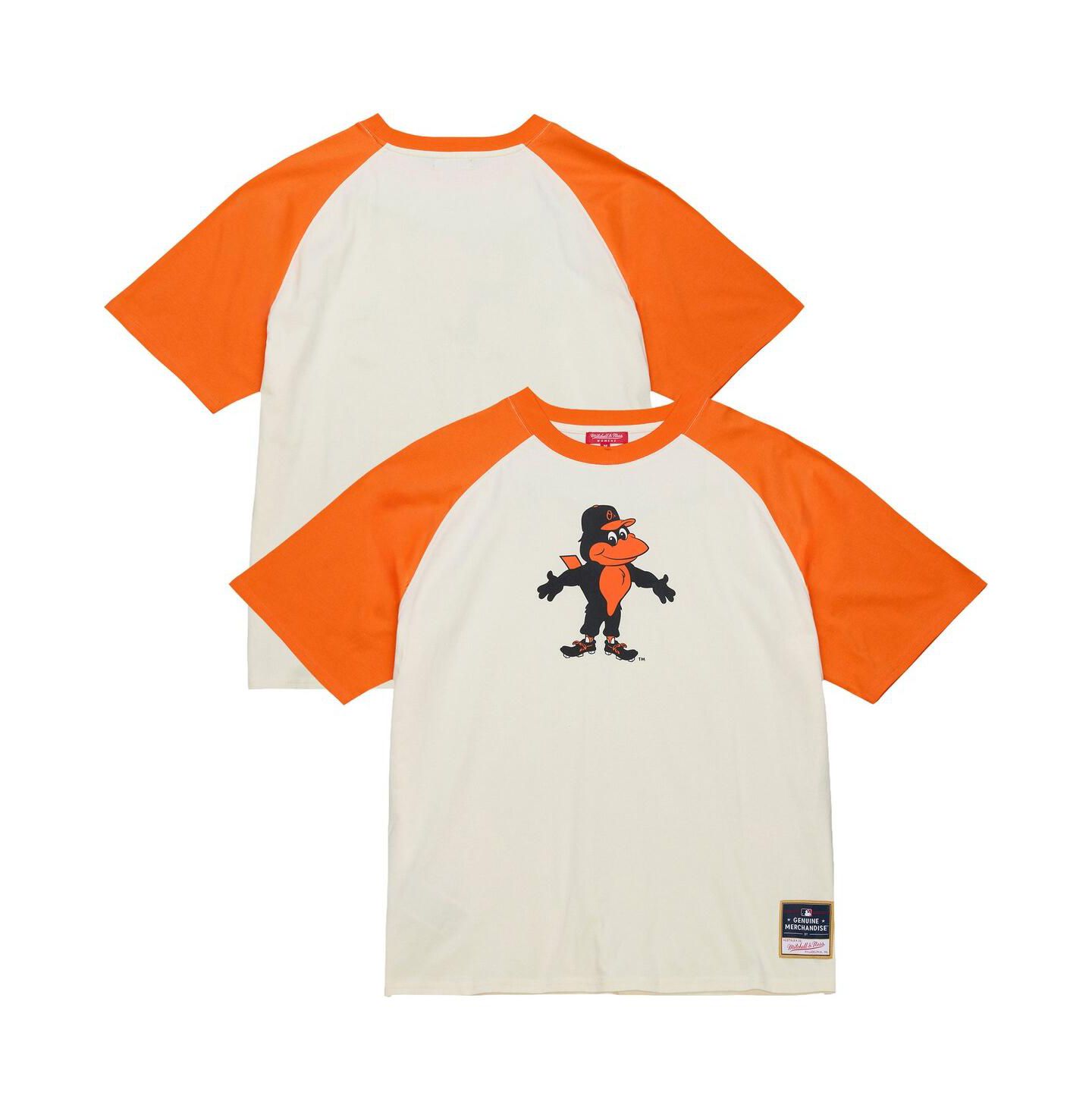 Женская футболка Mitchell & Ness Cream Baltimore Orioles Boyfriend Raglan — фото 1
