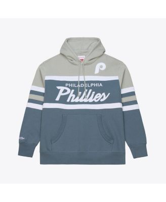 Men's Gray Philadelphia Phillies Cooperstown Collection Thunderstorm Head Coach Hoodie