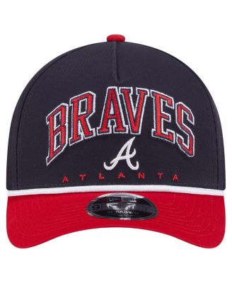 Men's Navy/Red Atlanta Braves Arch 9FORTY A-Frame M-Crown Adjustable Hat
